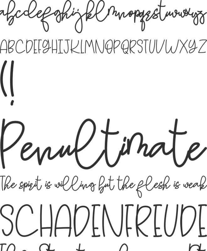 Hettany Bomance Personal Use Only font preview