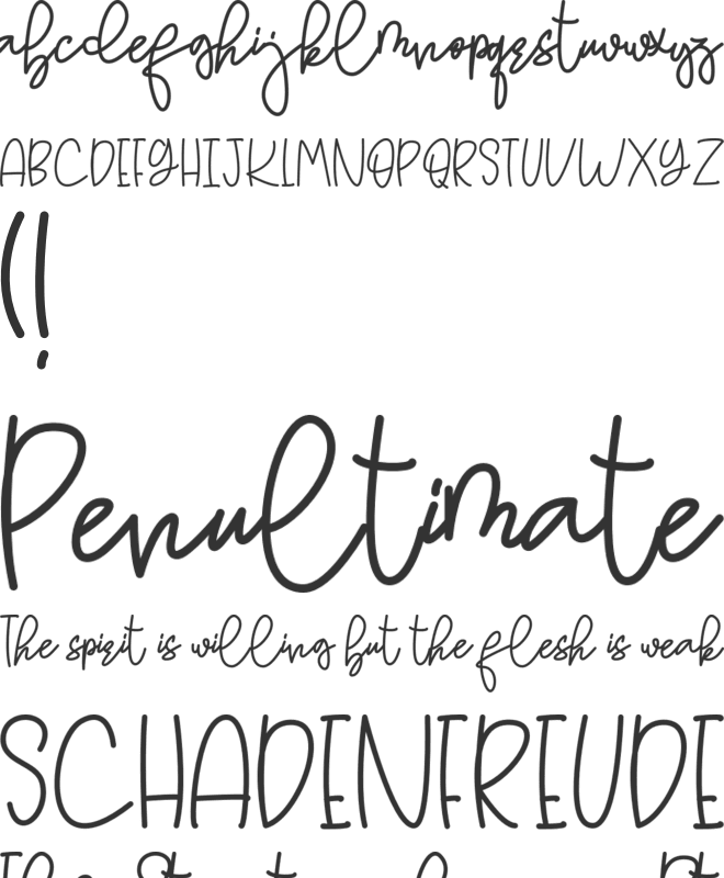 Hettany Bomance Personal Use Only font preview