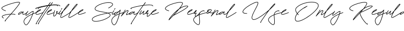 Fayetteville Signature Personal Use Only Regular font