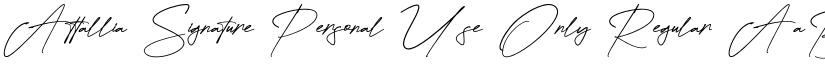 Attallia Signature Personal Use Only Regular font