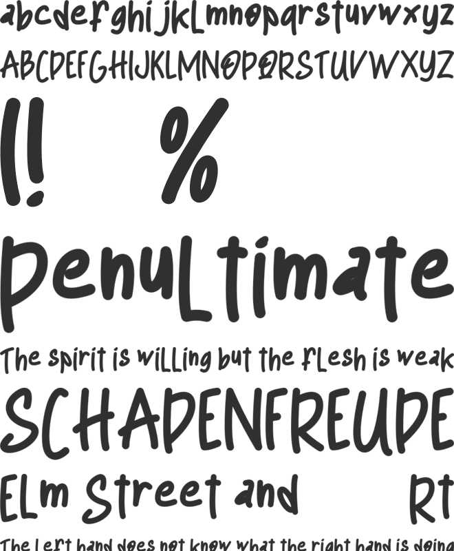 Quine Coco Personal Use Only font preview