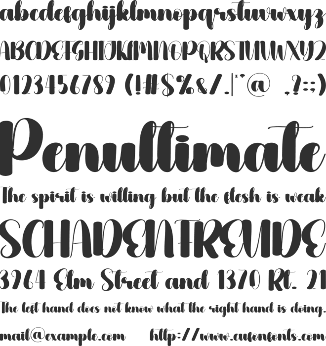 Interval font preview