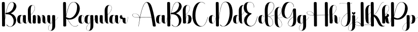 Balmy Regular font