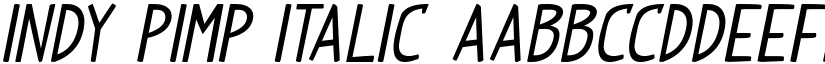 Indy Pimp Italic font
