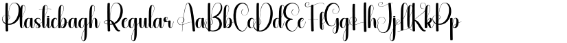Plasticbagh Regular font