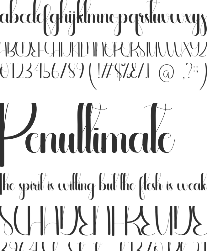 Simple Home font preview