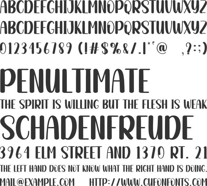 Baby  Sleepwear font preview