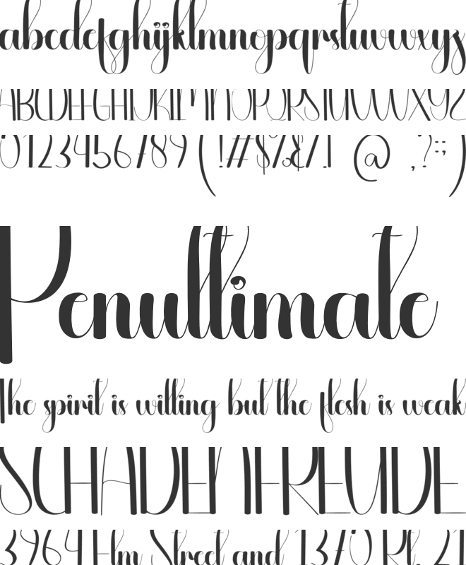 Unique font preview