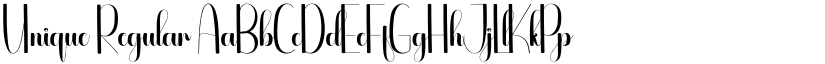 Unique Regular font
