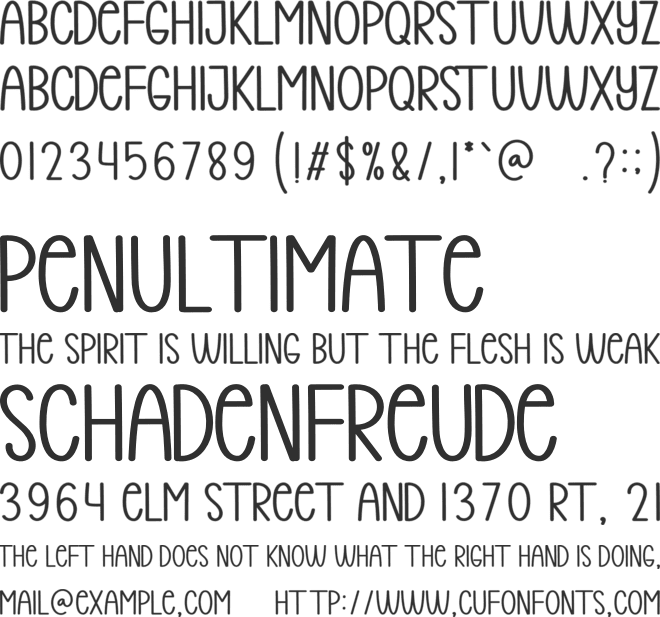 Holiday Sunday font preview
