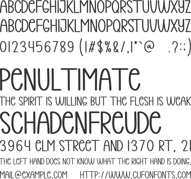 Holiday Sunday font preview