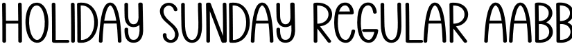 Holiday Sunday Regular font