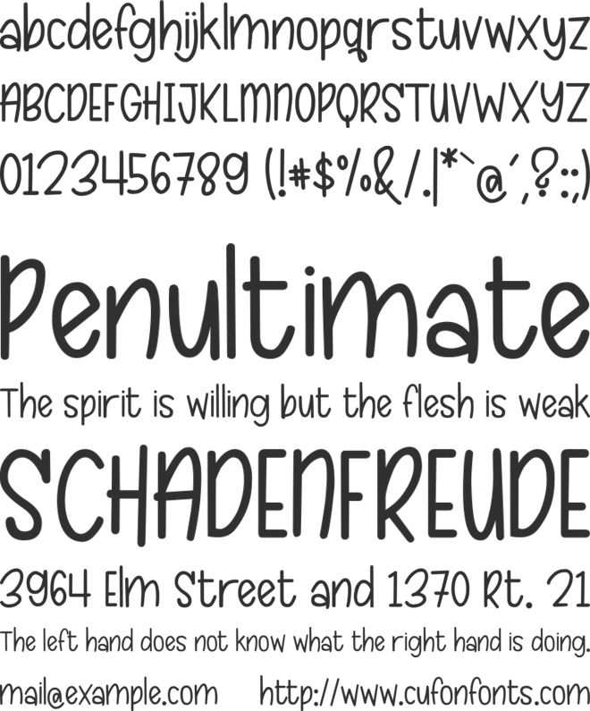 Quethy font preview