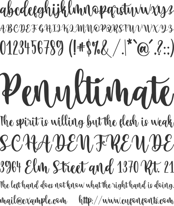 Lettifa Cutes font preview