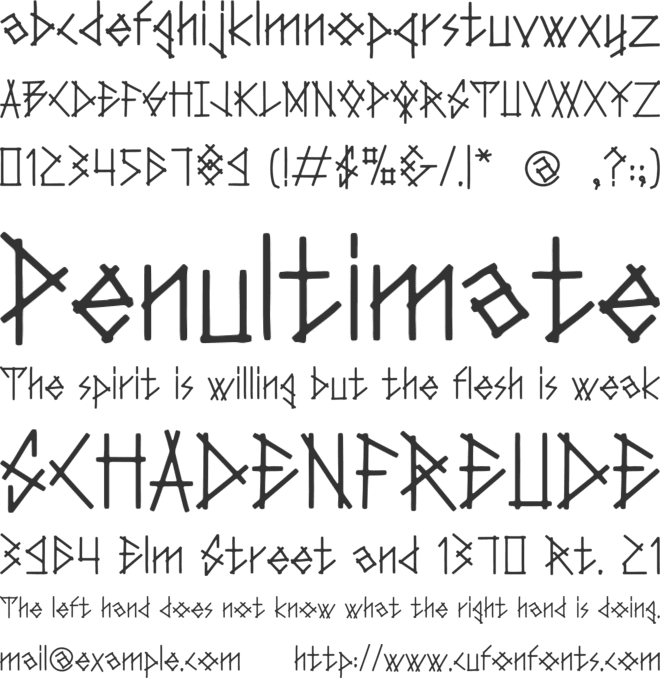 Valhagreat font preview