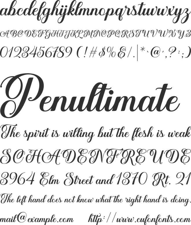 Maulysia font preview