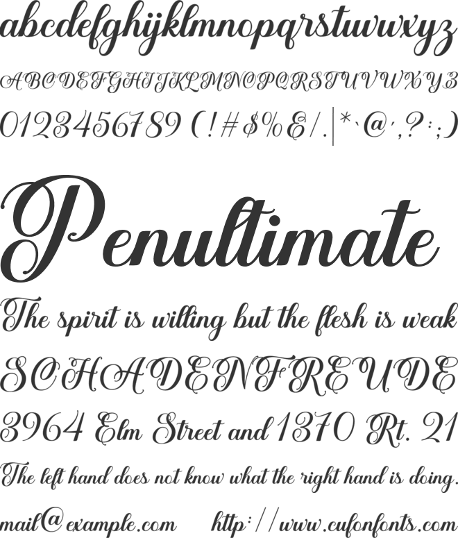 Maulysia font preview