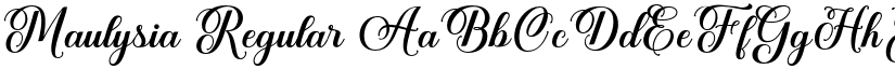 Maulysia Regular font