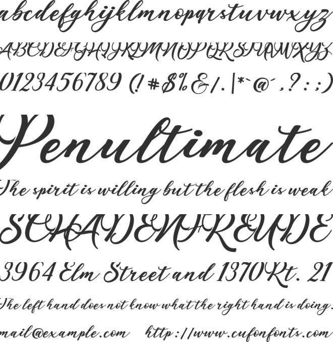 Maulie Script font preview