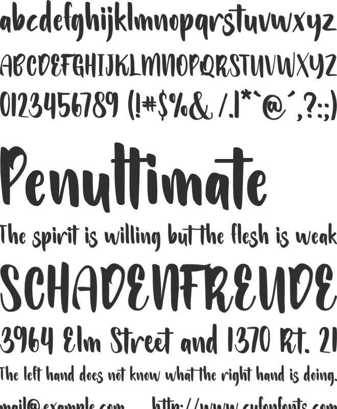 Luckitto font preview
