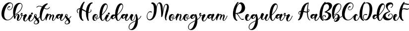 Christmas Holiday Monogram Regular font