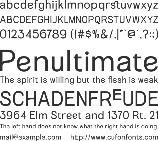 OKABA font preview