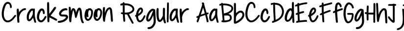 Cracksmoon Regular font