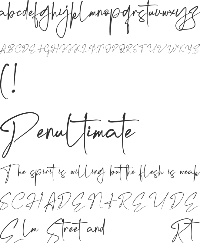 Marentta Signature Personal Use Only font preview