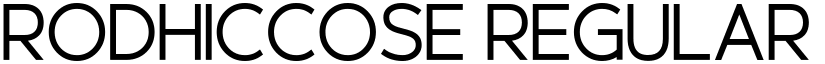 Rodhiccose Regular font