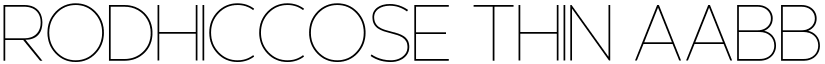 Rodhiccose Thin font