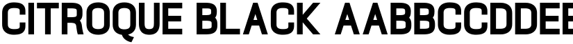 Citroque Black font