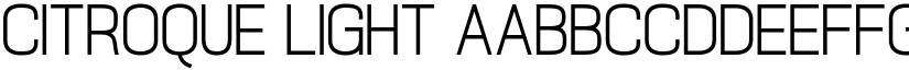 Citroque Light font
