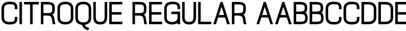 Citroque Regular font