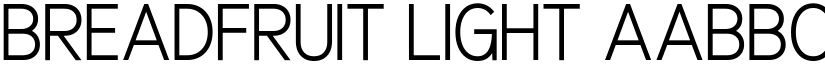 Breadfruit Light font