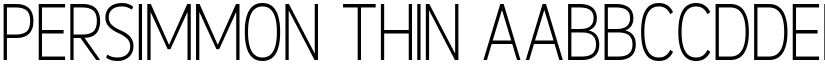 Persimmon Thin font