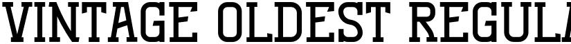 Vintage Oldest Regular font