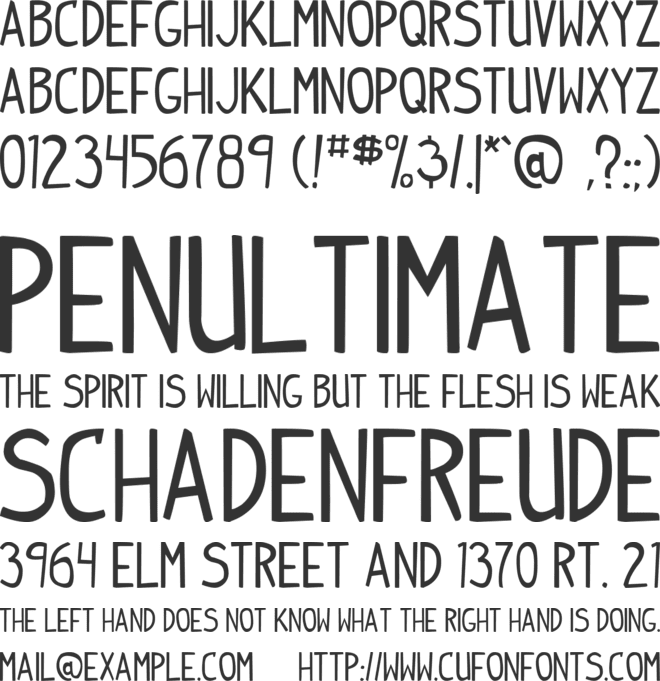 Indy Pimp font preview