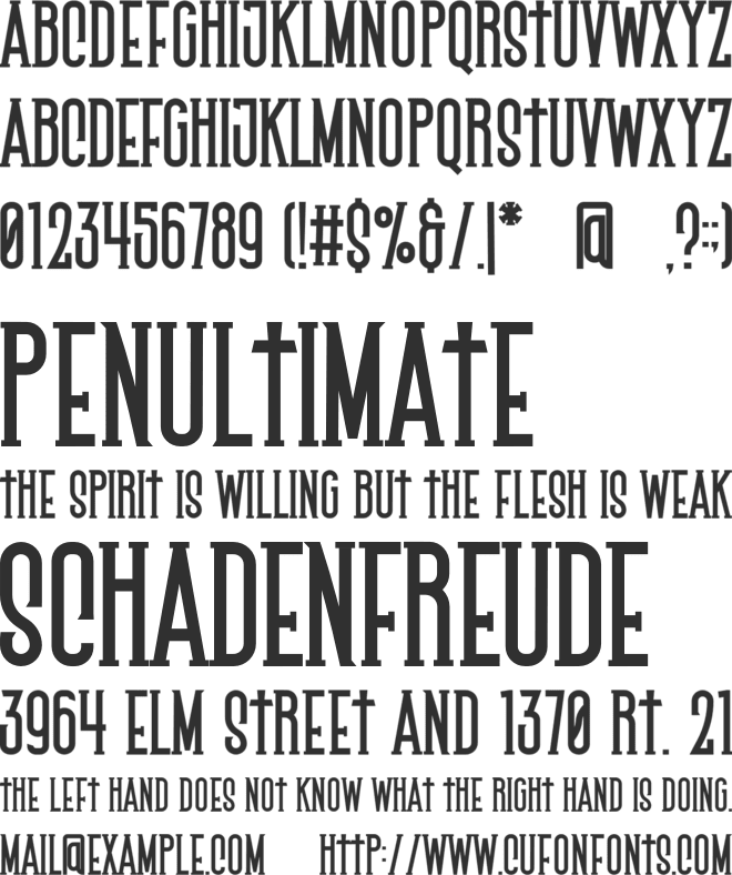 Vintage Glory font preview