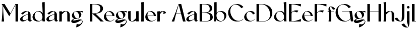 Madang Reguler font