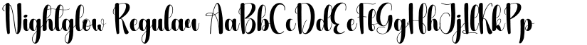 Nightglow Regular font