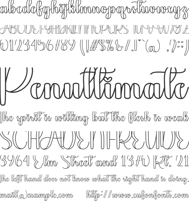 Laughter font preview