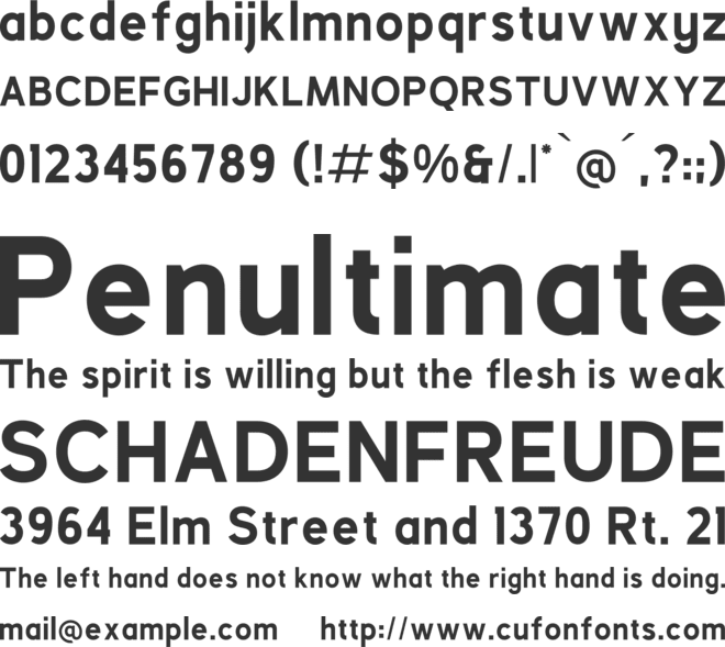Mashetic font preview