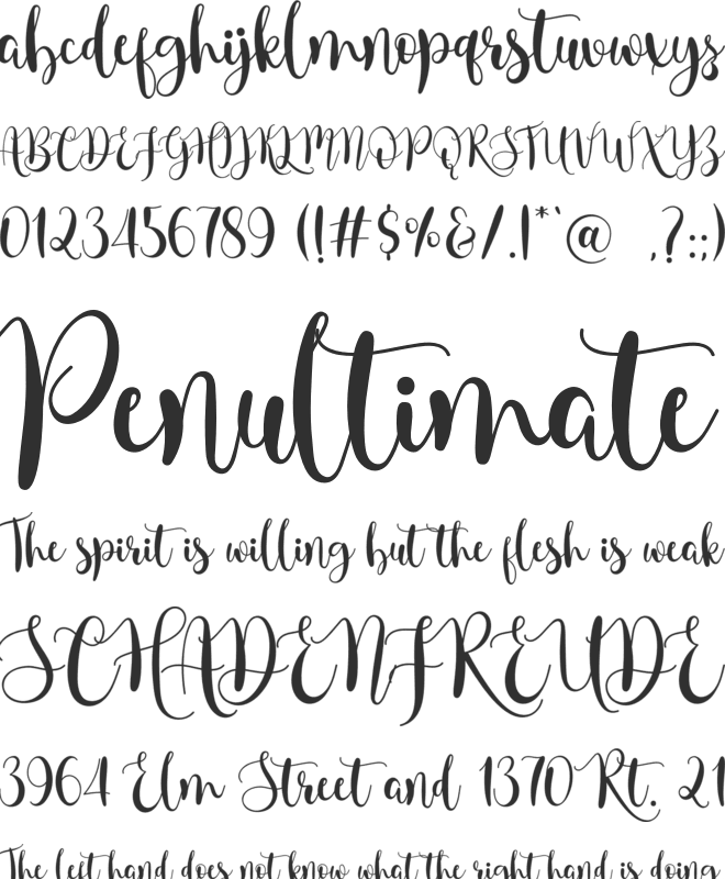 Hey Christmas font preview