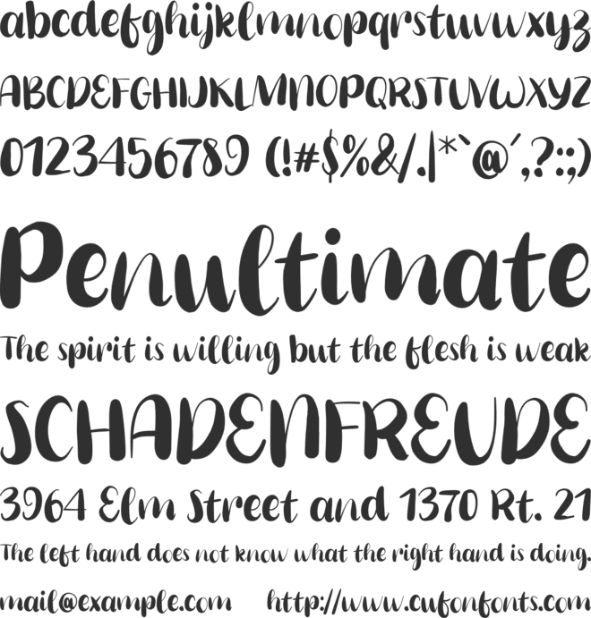 Child and Christ font preview