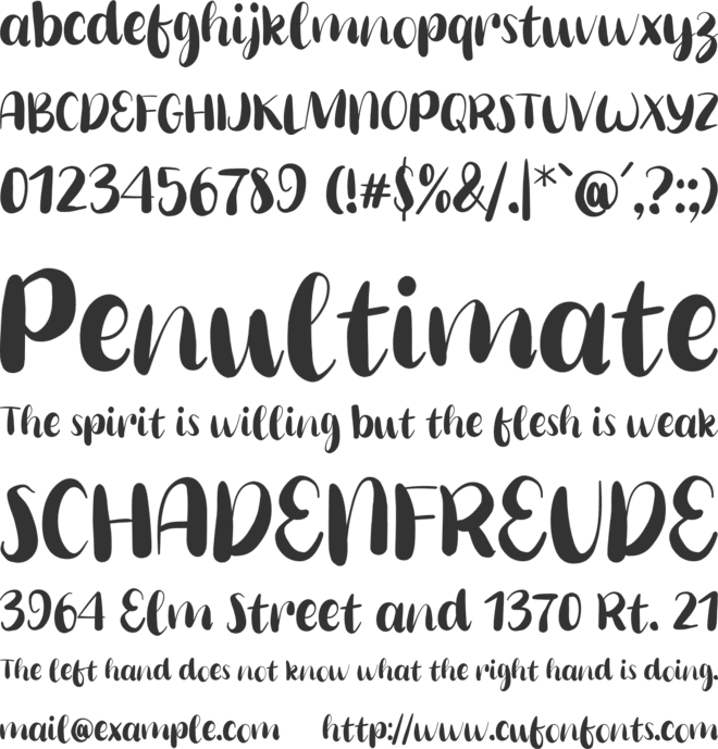 Child and Christ font preview