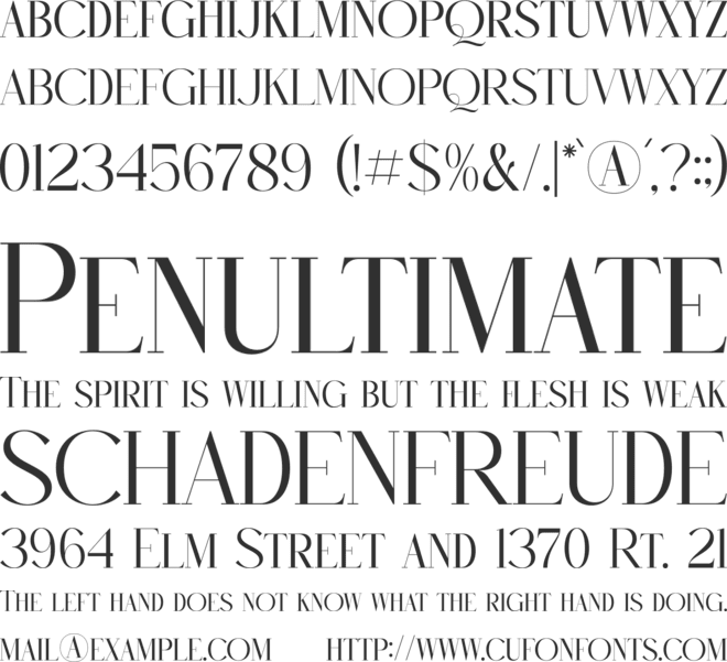 RUGHATO WACNER font preview