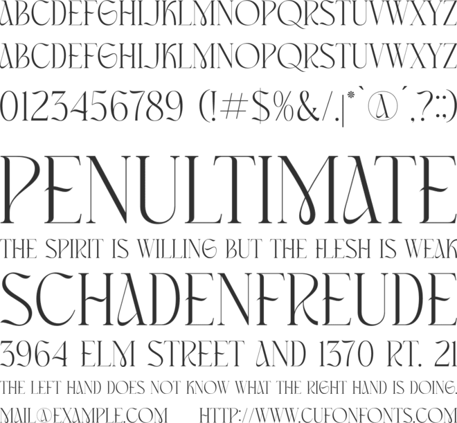 Masconia font preview