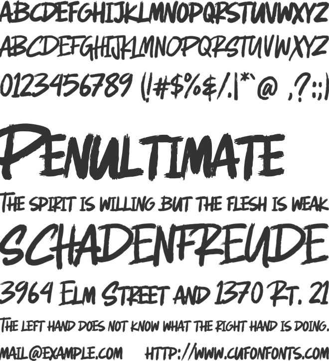 Callahan font preview