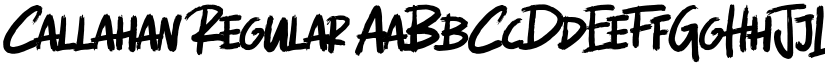 Callahan Regular font