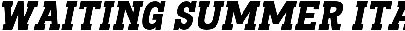 Waiting Summer Italic font
